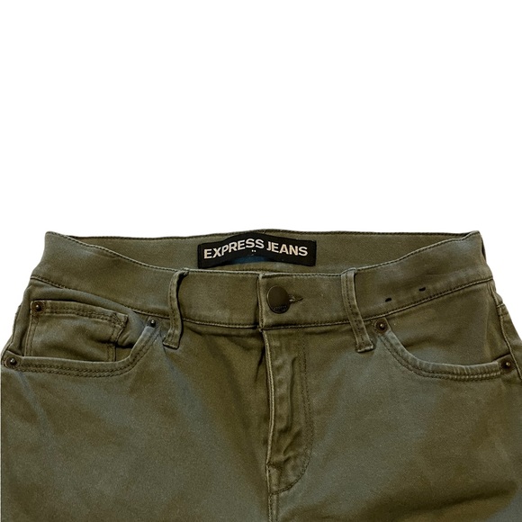 Express Mid Rise Green Legging Jeans | Women's 2 - Picture 2 of 8